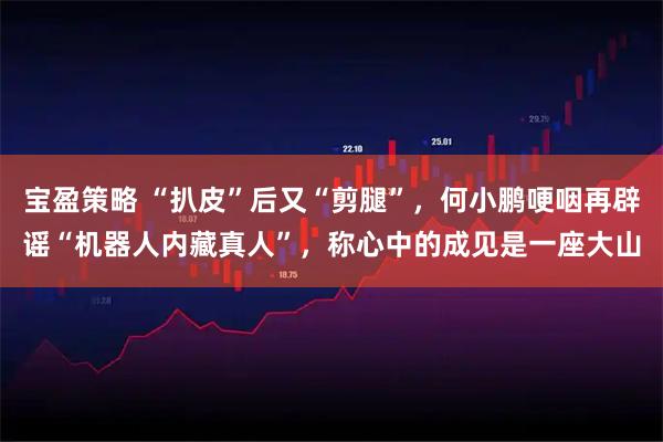 宝盈策略 “扒皮”后又“剪腿”，何小鹏哽咽再辟谣“机器人内藏真人”，称心中的成见是一座大山