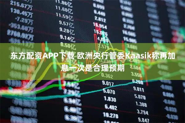 东方配资APP下载 欧洲央行管委Kaasik称再加息一次是合理预期